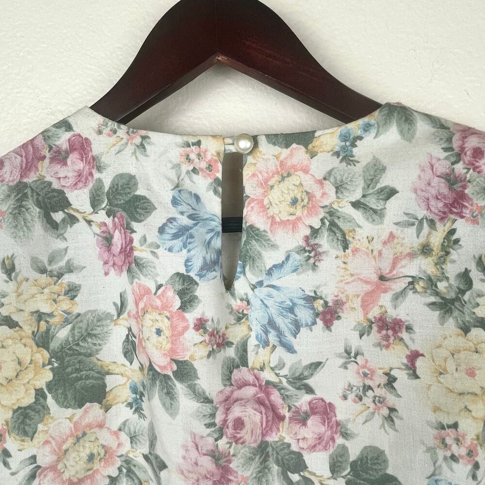 Vintage 80s Womens Dress Sz 8 Cottage Granny Hipster Grunge‎ Spring Floral Twee - Picture 6 of 10